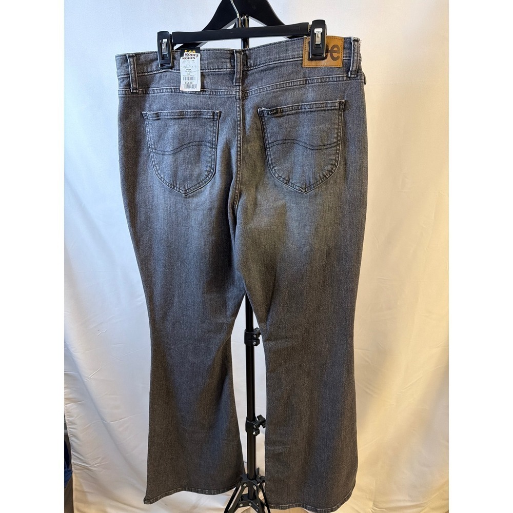 Lee Legendary Style Womens Gray Mid Rise Flare Jeans Size 16 Medium NWT - Picture 3 of 4